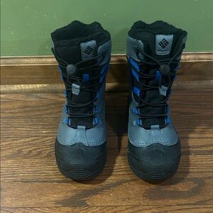 Columbia Kids' Gray and Blue Snow Boots